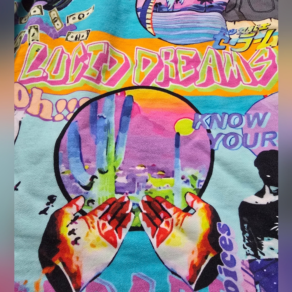 SugarHill Men’s Hoodie Sweatshirt Lucid Dreams Riptide Size Small - Picture 4 of 16